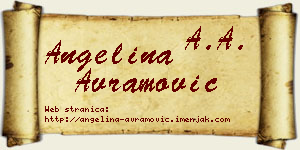 Angelina Avramović vizit kartica